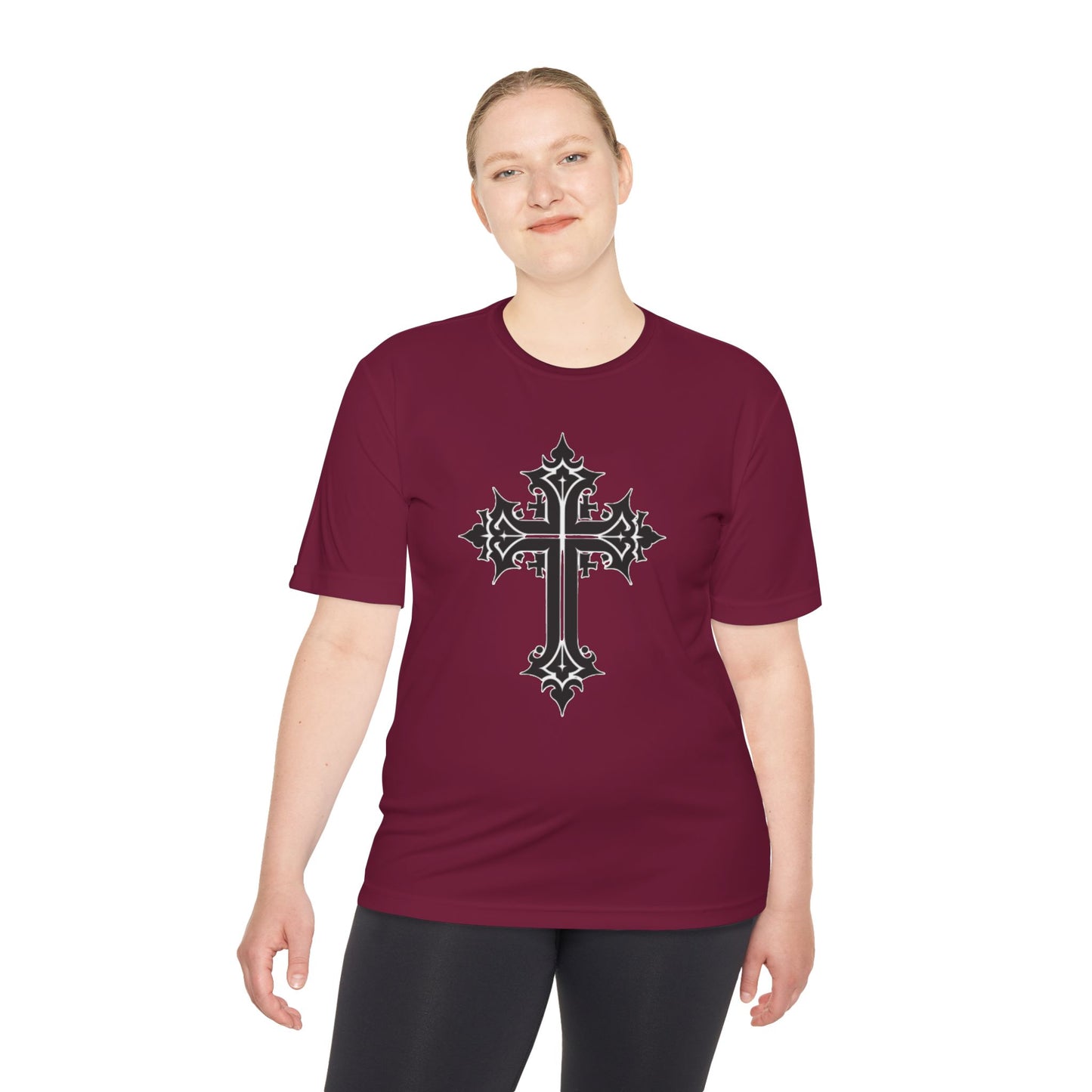 Cross Moisture Wicking Tee Shirt for Gym Grins
