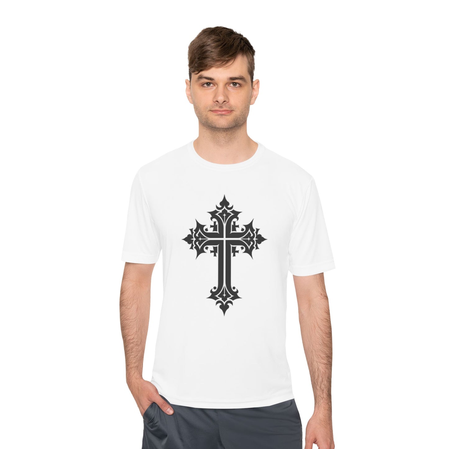 Cross Moisture Wicking Tee Shirt for Gym Grins