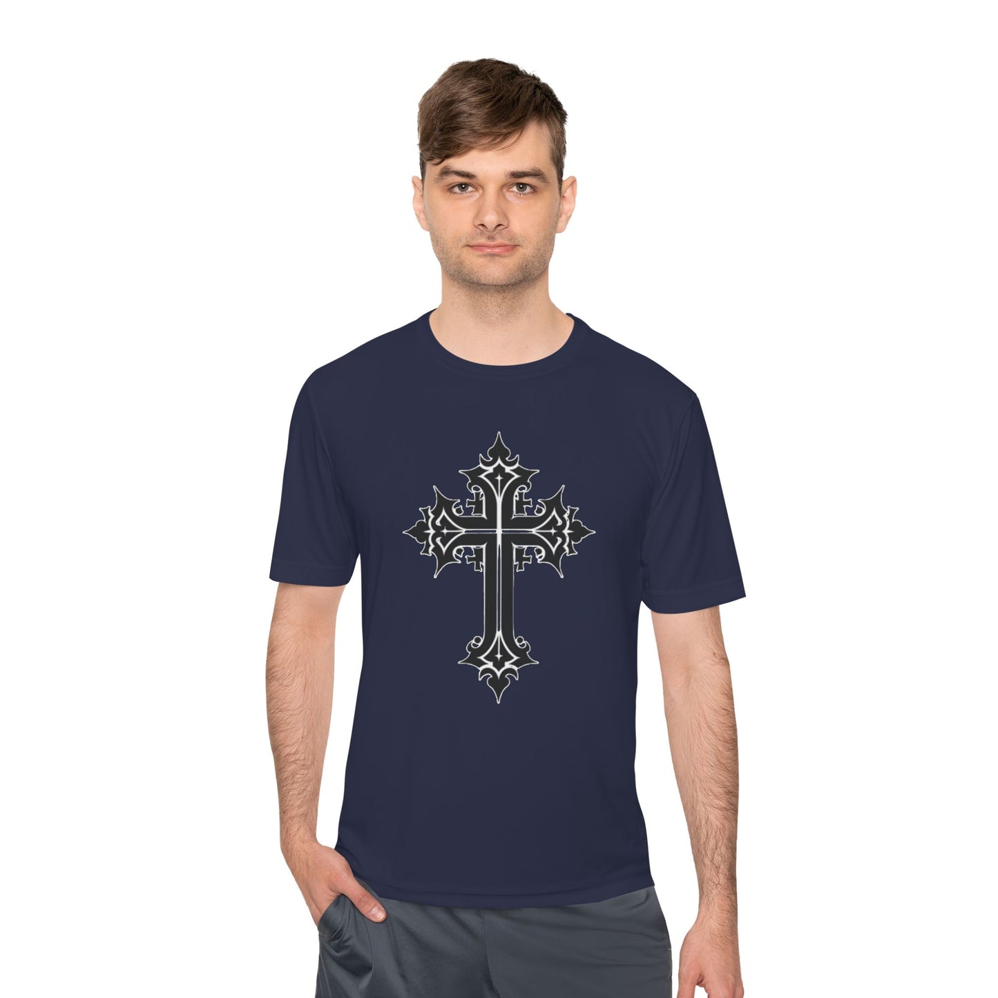 Cross Moisture Wicking Tee Shirt for Gym Grins
