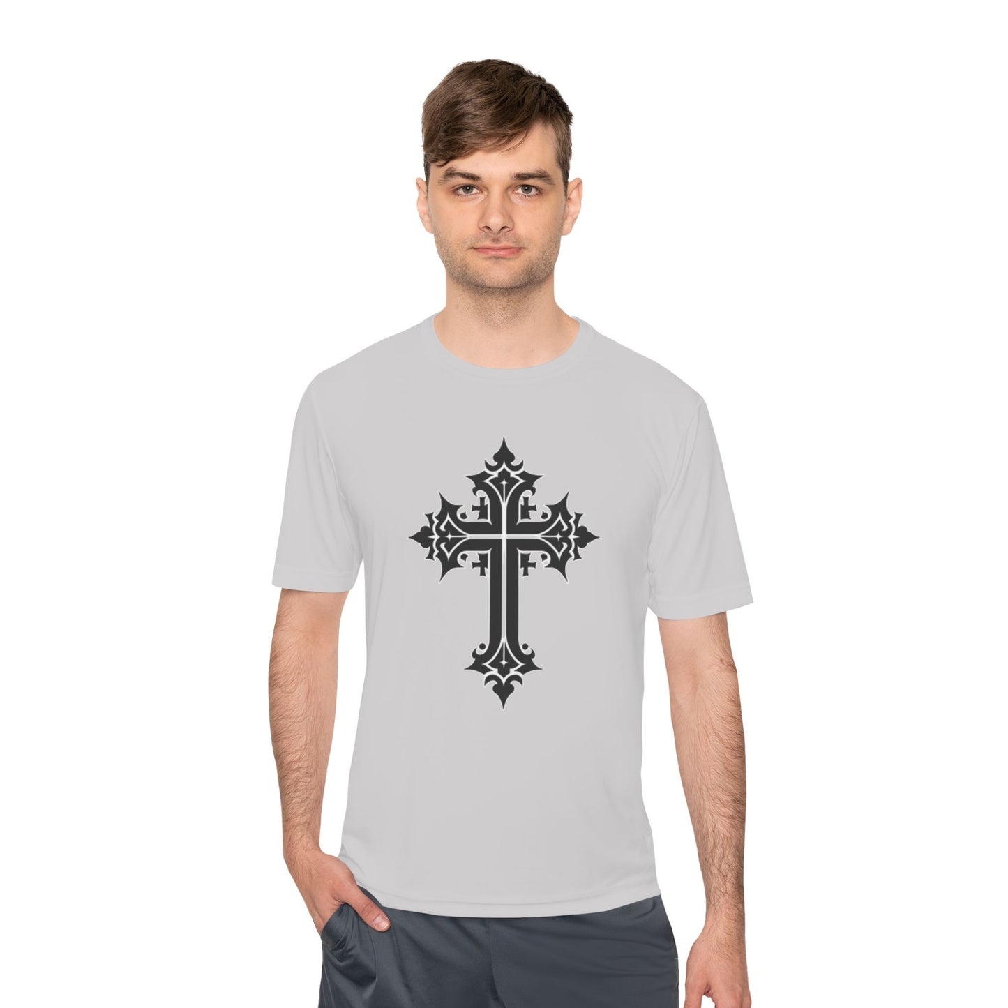 Cross Moisture Wicking Tee Shirt for Gym Grins
