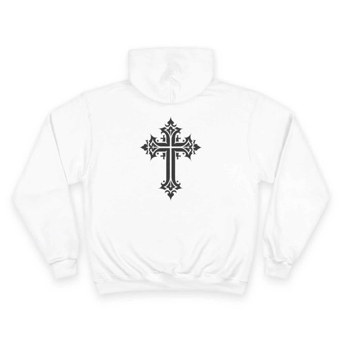 Champion Hoodie - Gym Grins Cross Print for Fitness Enthusiasts