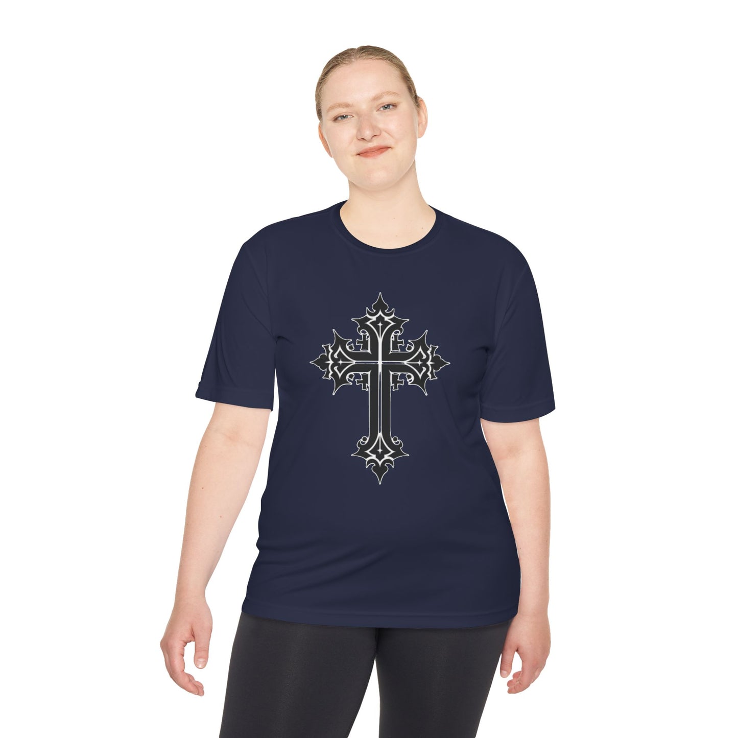 Cross Moisture Wicking Tee Shirt for Gym Grins