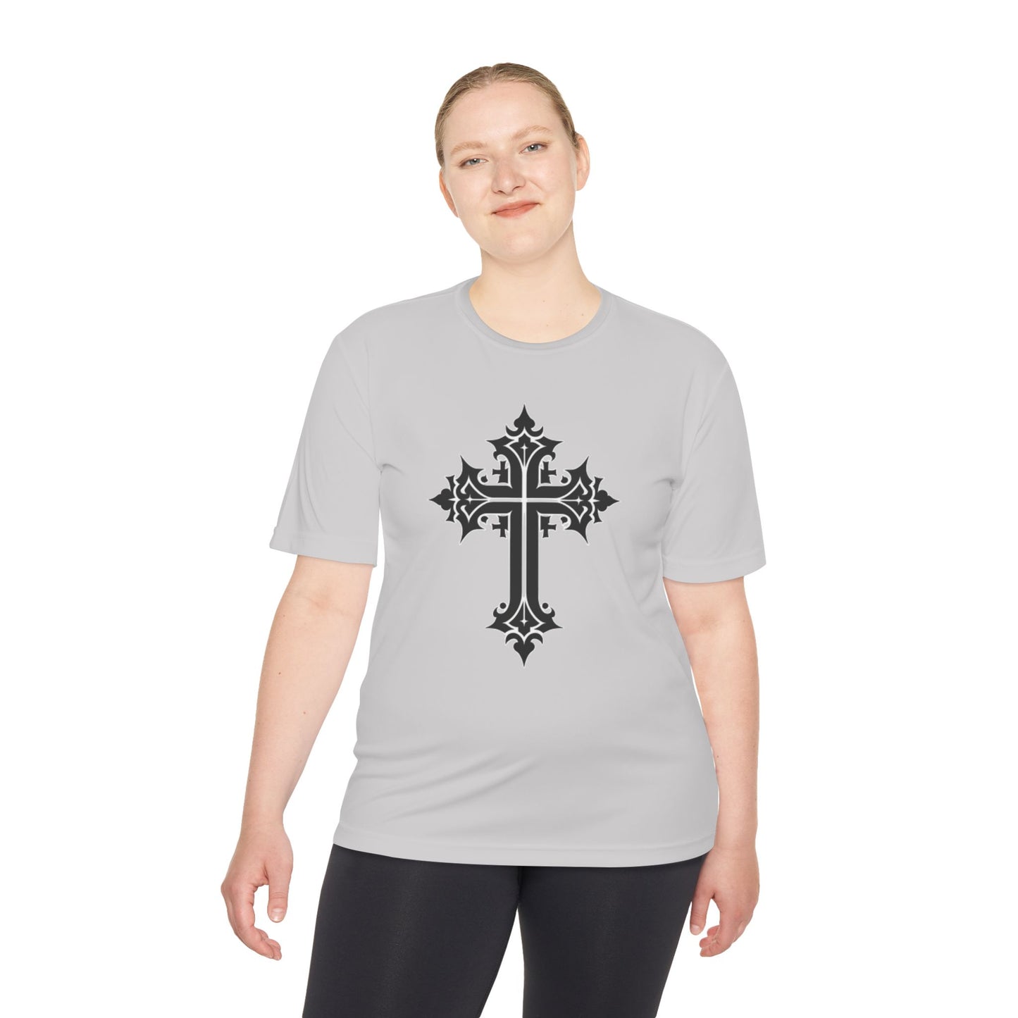 Cross Moisture Wicking Tee Shirt for Gym Grins