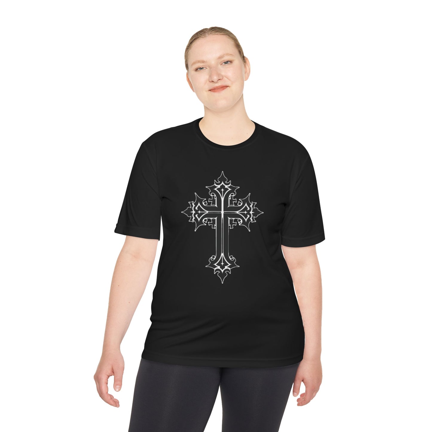 Cross Moisture Wicking Tee Shirt for Gym Grins